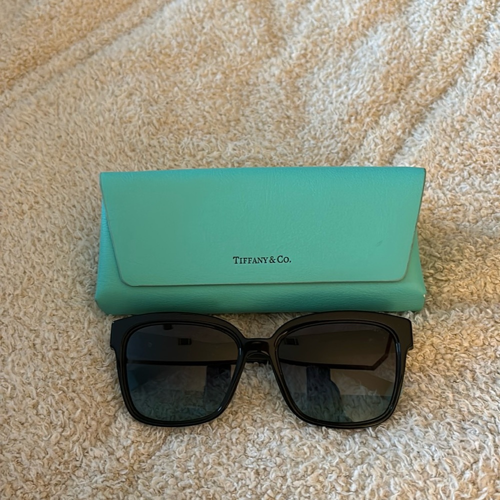Tiffany & co black square sunglasses